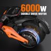 6000W Motor Electric Scooter for Adults, 60V30AH Battery, Up to 80KM/H,  Dual Disc Hydraulic Brakes,  11" Off Road pneumatic tires , Double Suspension