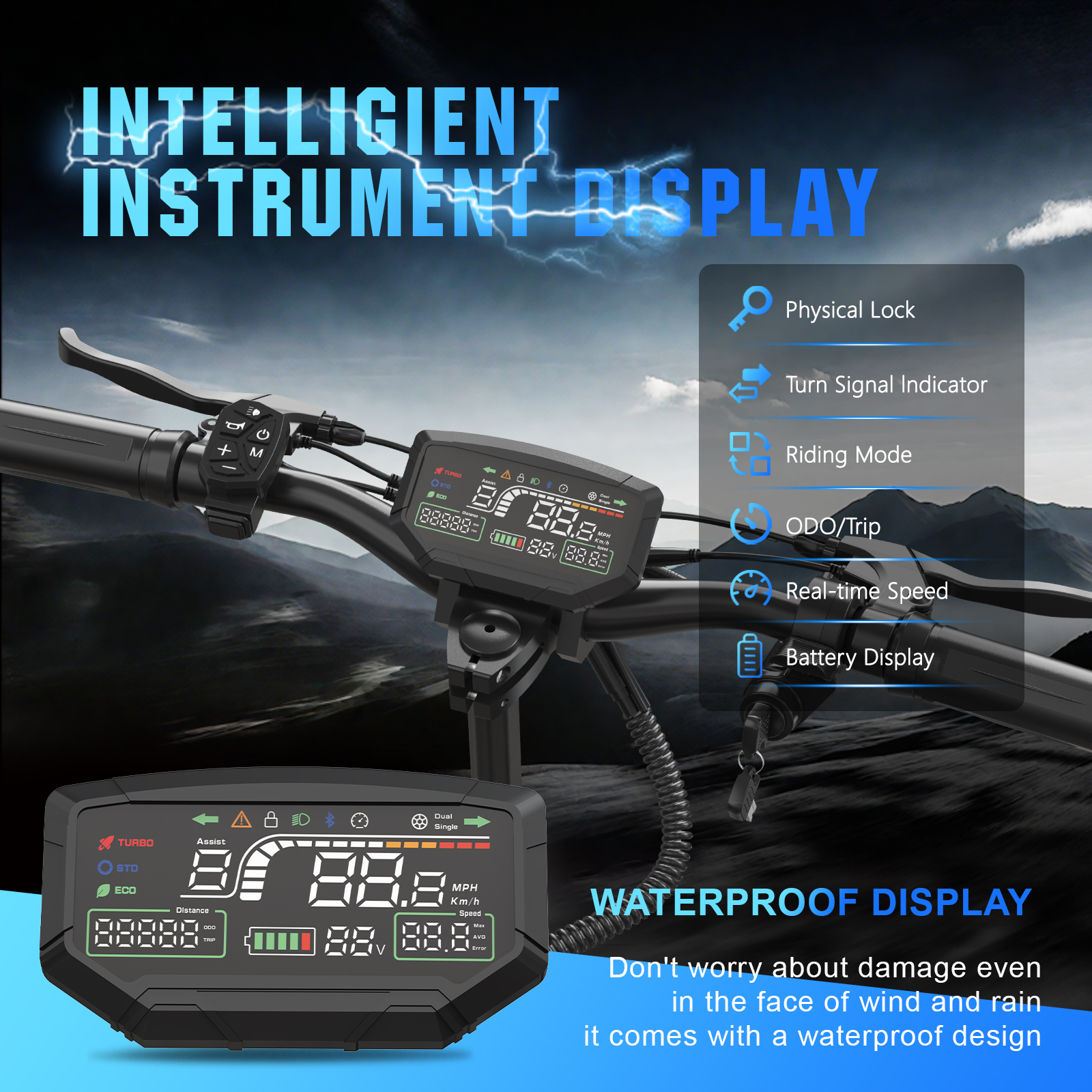 LIT-S6 Pro Aluminum alloy/Foldable 48v1200w/35N.M 48v20.8Ah 25/40/55km/h 45-60km - Image 10