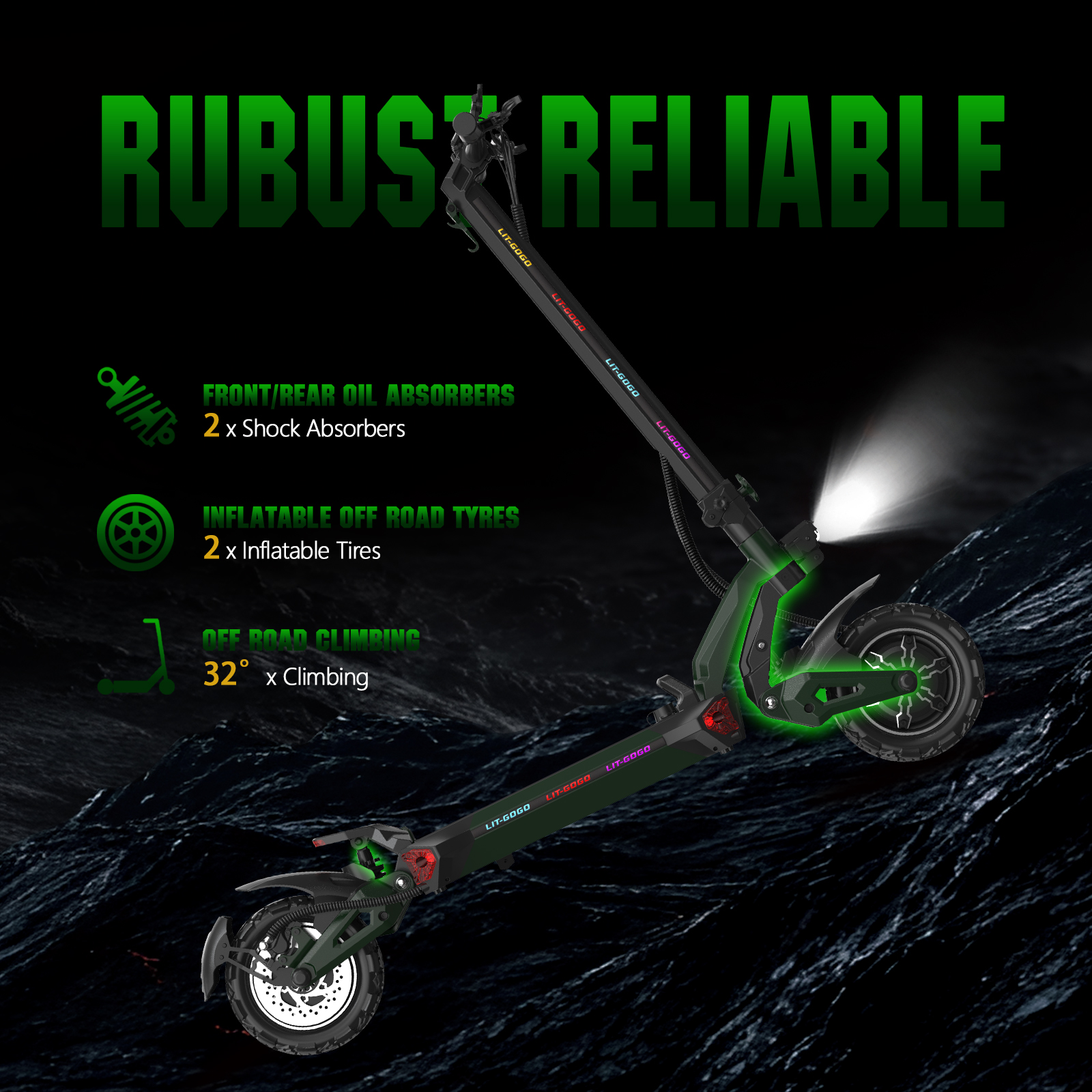 FIT-Z6 Pro Aluminum alloy/Foldable 60V1500W*2 / 38N.M 60V23AH 25/45/60km/h 60-70km - Image 8
