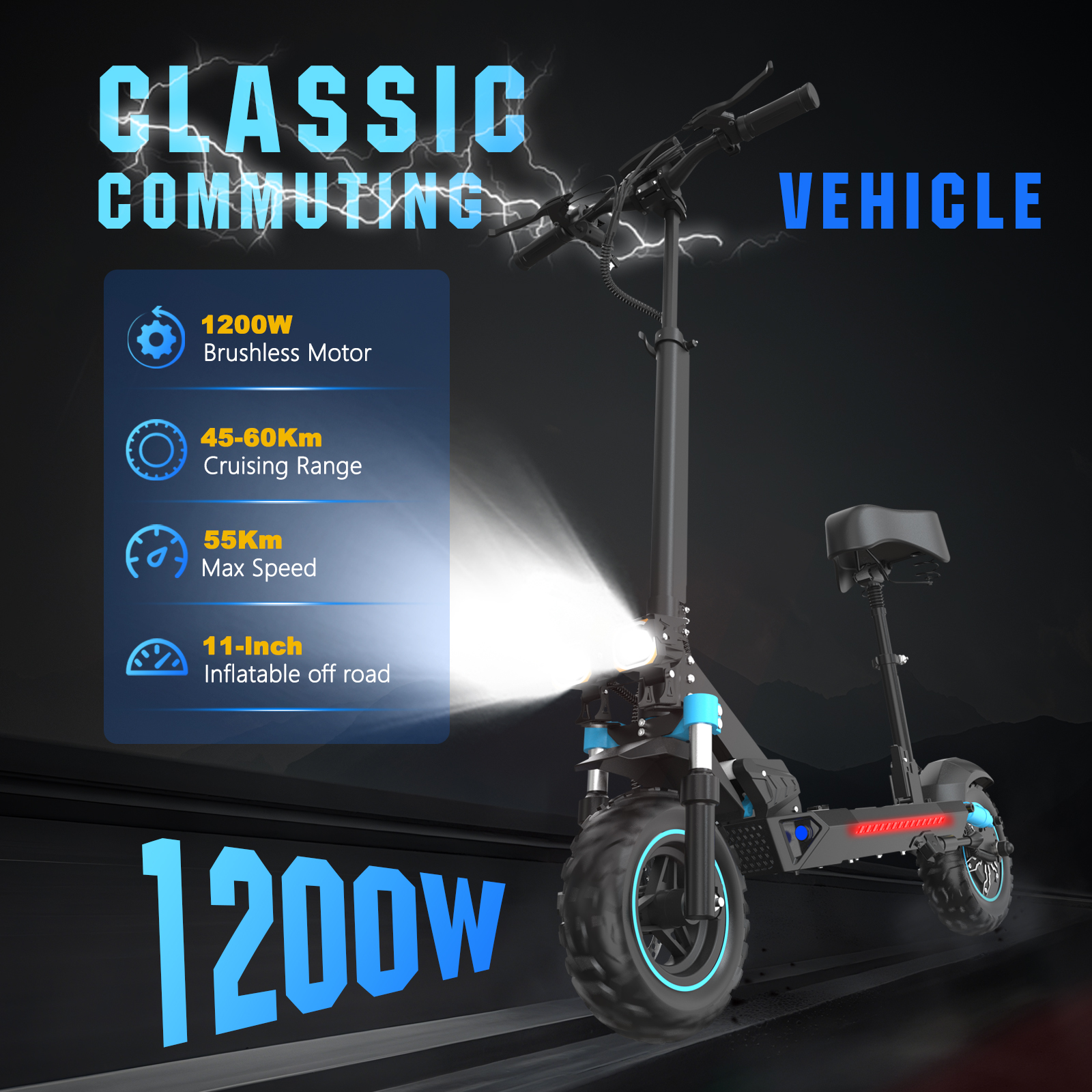 LIT-S6 Pro Aluminum alloy/Foldable 48v1200w/35N.M 48v20.8Ah 25/40/55km/h 45-60km - Image 4