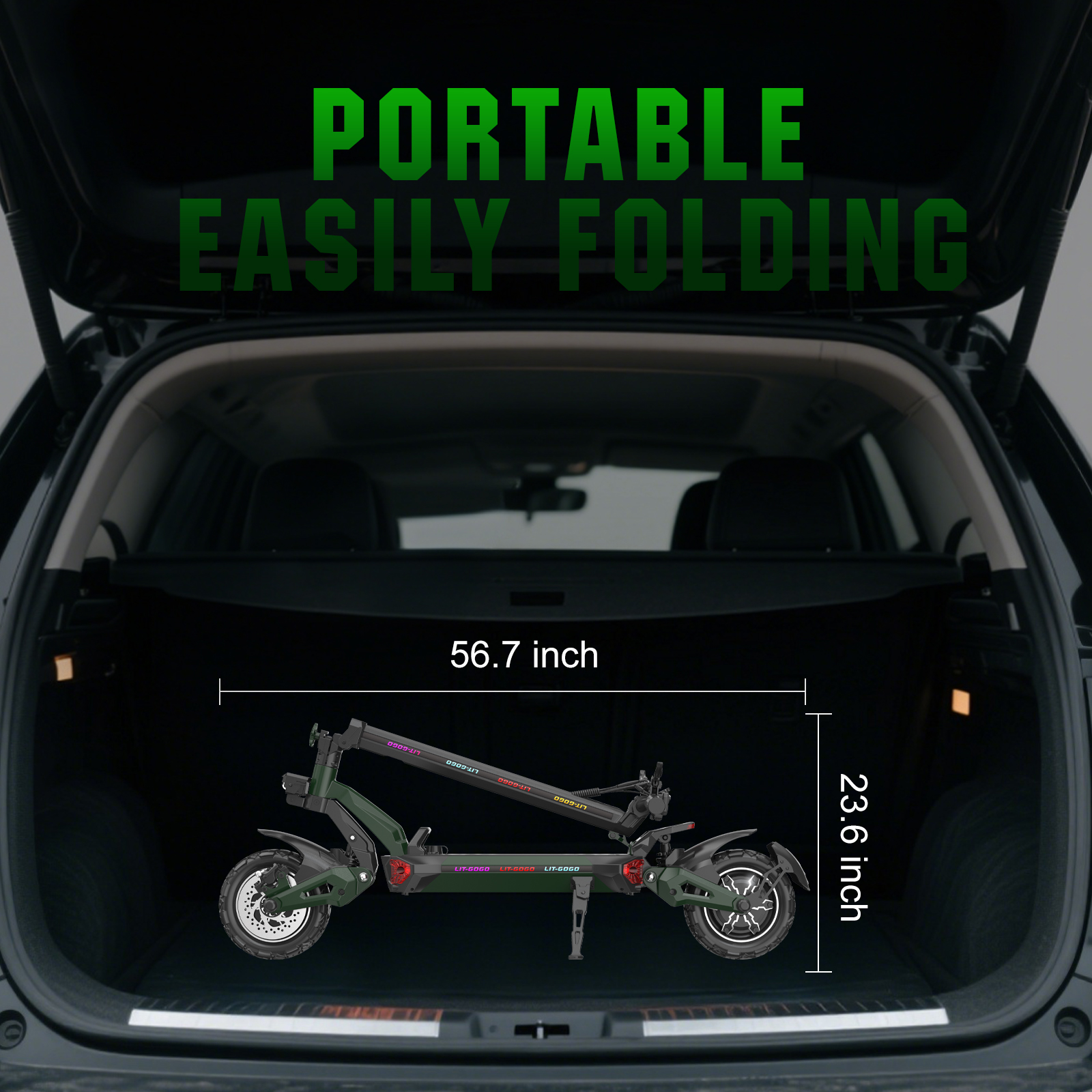FIT-Z6 Pro Aluminum alloy/Foldable 60V1500W*2 / 38N.M 60V23AH 25/45/60km/h 60-70km - Image 5